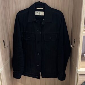 Men's rogue territory Black Denim Jacket large cryptic stealth 17oz $375